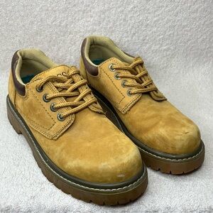 Vintage Bass Waterproof Leather Lug Sole Oxford Shoes-Women’s 9-Tan-Brown-y2k